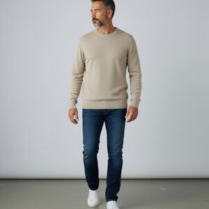 Nautica Men's Classic Logo Sweater Adult All Cotton Gray Crewneck‎ SIZE XXL